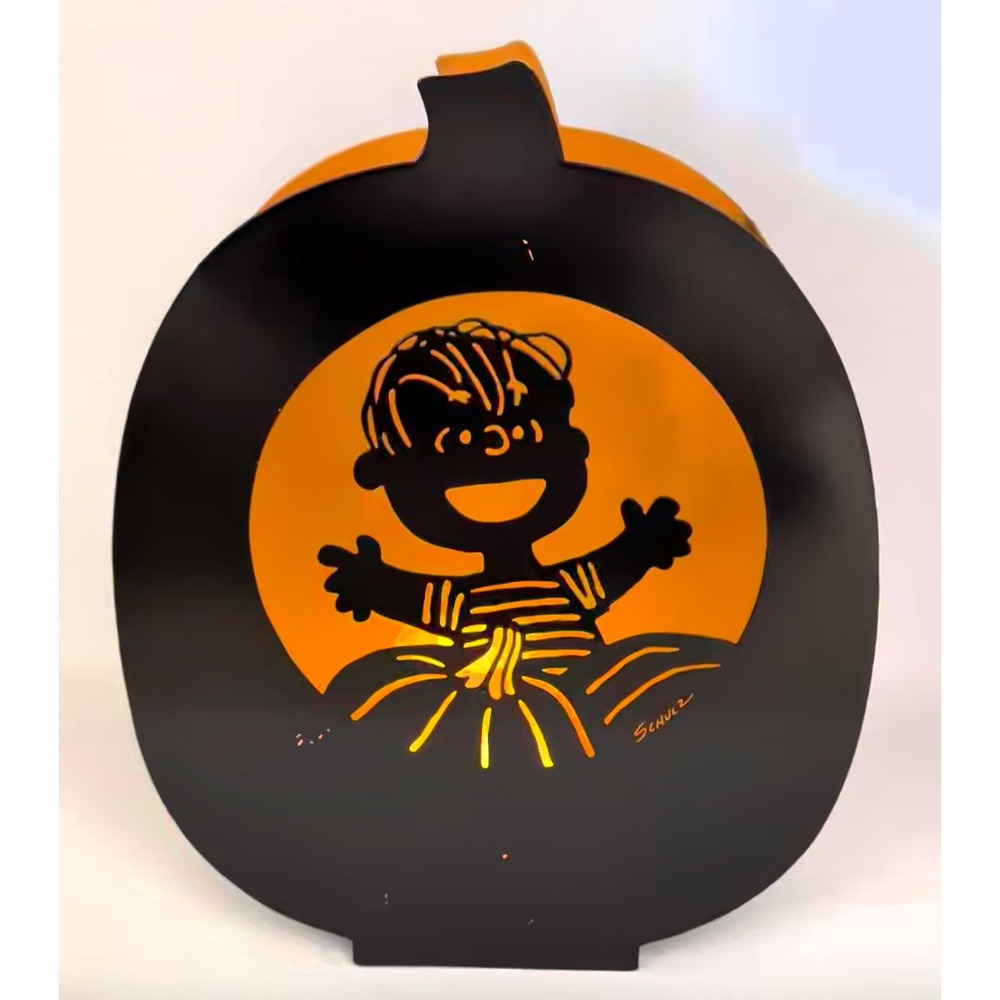 Hallmark Peanuts Linus Luminary Lighted Halloween Pumpkin Lantern Lamp - *READ*
